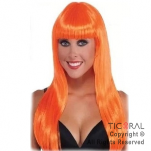 PELUCA LACIA LARGA NARANJA x 1